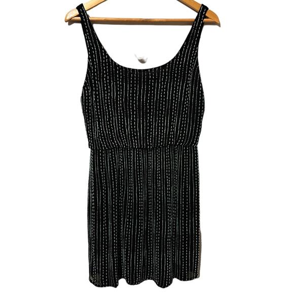 Alice + Olivia Gabby Beaded Silk Blouson Mini Tank Dress Black and Green Medium - Picture 4 of 7